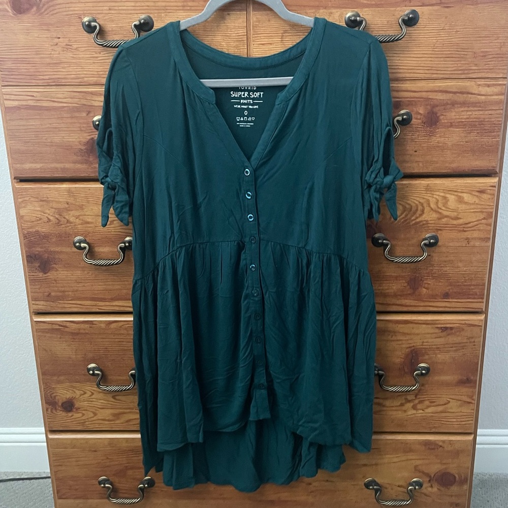 Torrid Deep Teal Blouse